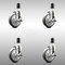 Service Caster 5 Inch 316SS Thermoplastic Rubber Swivel 1-5/8 Inch Stem Caster Set Brake SCC SCC-SS316EX20S514-TPRB-TLB-158-4 - alternate 1